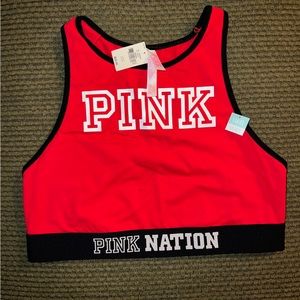 PINK Victoria’s Secret- crop sport bra - Size Large NWT